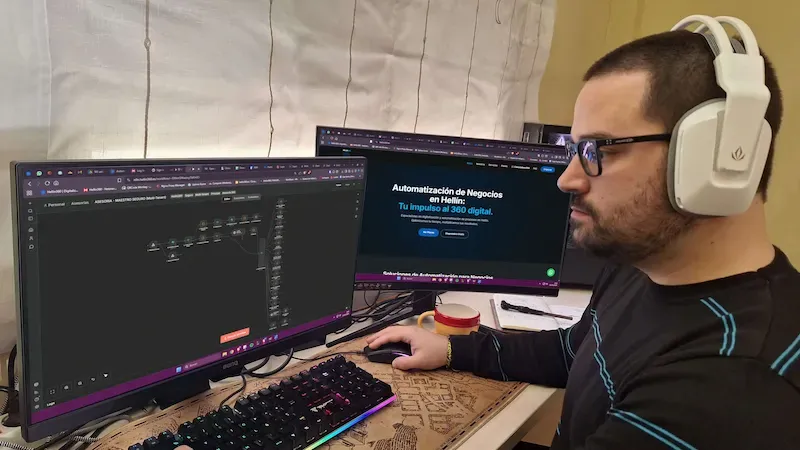 José desarrollando automatizaciones